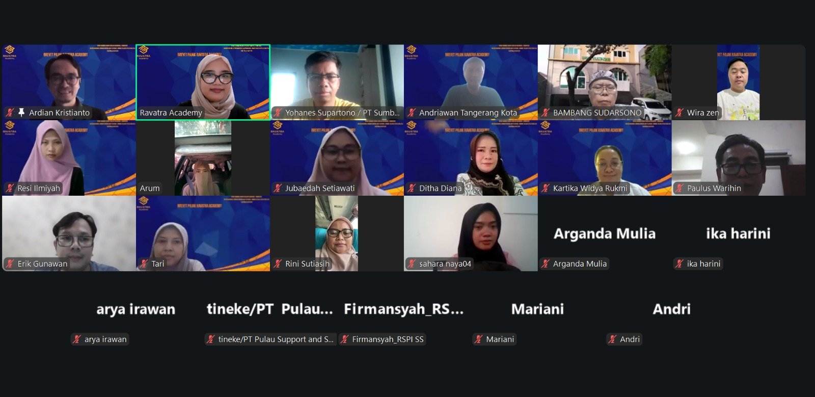 BREVET AB ZOOM dengan  Pak Ardian Kristianto, SE, MA Praktisi Perpajakan